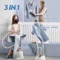 Kion Garment Steamer With Iron board for Clothes Standing, Adjustable Height With Hanger 2000w Strong Power with 54 1.7 Water Tank for 1 Hour Continuous 1.3 Meter Pole length Steaming, Flat Hanging Diagonal Ironing in 10 Level Steam Adjustment Heat, |. 