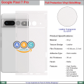 Google Pixel 7 Pro, Full Back Protection Vinyl Skin/Wrap in variety of Textures and Colors for Pixel7Pro, GooglePixel7Pro. 