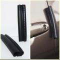 4Pcs Rubber Door Guard For Car Edge Sealing Sealed Strip Guard Buffer Protector - Black. 