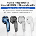 Classic Earplugs Sennhei MX500 Powerful Bass Wired Earbuds HiFi Stereo Earphones USB-C 3.5mm Transparent Headphones With Mic. 
