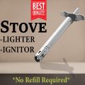 Kitchen Lighter SS Metal - Gas Stove Lighter - No Fuel No Batteries No Refill Needed - Spark Igniter Pulse Liter. 