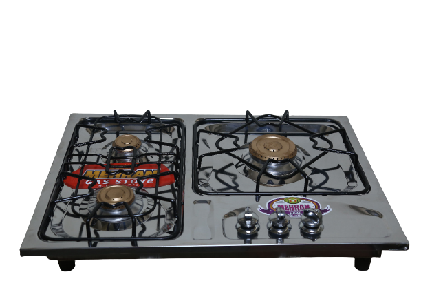 3 burner brass- table top gas cooker gas stove - For home use