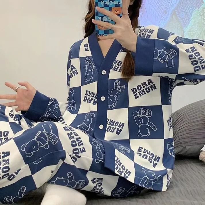 Winter%20Night%20Suit%20for%20Girls%20&%20Women%20%E2%80%93%20Cotton%20Jersey%20Pajama%20Set%20%E2%80%93%20Girls%20Sleepwear%20Women%20Nightwear%20%E2%80%93%20Multicolor%20Avocado%20Floral%20Print%20Summer%20Lounge%20Wear%20%E2%80%93%20Two%20pieces%20%20For%20Women%20-%20Image%205