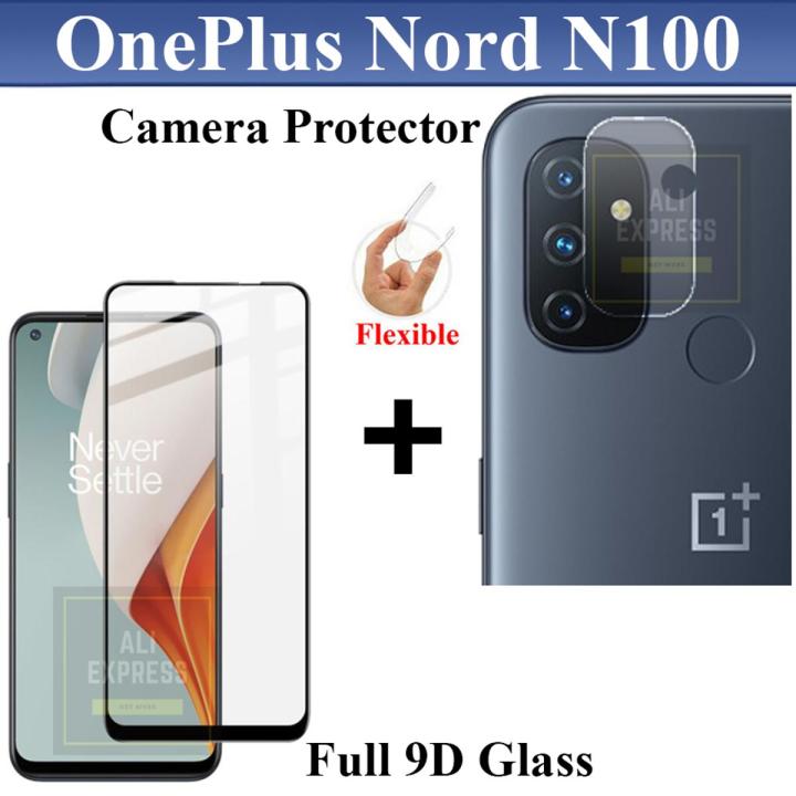 OnePlus Nord N100 Tempered Glass HD 9D Curved Glass Protector Edge To Edge Full Glue + Flexible Camera Protector 9H Gorilla Protector For OnePlus Nord N100