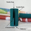 2 Piece Wrapping Paper Cutter, Xmas Gift Wrap Cutter Gift Wrap Cutter Black & Green Plastic Kraft Paper Roll Cutter, and Decoration. 