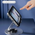 JM JADOON Metal Mobile Holder Mobile Stand Tablet Holder Stand Base 360 Rotatable Adjustable Foldable Cell Phone Holder Desktop Phone Holder for Mobile Rotatable Tablet Holder Stable Table Stand Homes Telescopic Folding Stable Stand Anti Fall. 