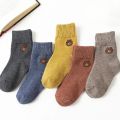 5 Pairs Children Socks Plush Liner Thickened Warm Socks Kids Boys Girls Autumn Winter Soft Fleece Warm Socks For 1-12 Years Old. 