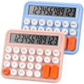 Mechanical Switch Calculator Aesthetic Calculator Cute 12 Digit Large Lcd Display Big Button Desk Calculator Colored Handheld Calculator for Everyday Life and Basic Office (Blue, Pink) - 1 Piece. 