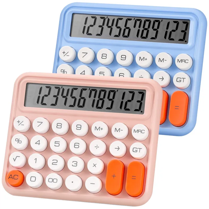 Mechanical%20Switch%20Calculator%20Aesthetic%20Calculator%20Cute%2012%20Digit%20Large%20Lcd%20Display%20Big%20Button%20Desk%20Calculator%20Colored%20Handheld%20Calculator%20for%20Everyday%20Life%20and%20Basic%20Office%20(Blue,%20Pink)%20-%201%20Piece%20-%20Image%202