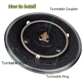 Microwave Oven Turntable Coupler Y-Shaped Shaft Holder Glass Tray Guide Support. 