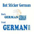 German Bat Sticker in Yellow Complete Set. 