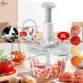 Multifunction Kitchen Food chopper Machine onion chopper Hand Pull Speedy Chopper 2l/200ml/900ml/500ml/170ml Turbo Cutter Nicer Dicer Garlic Press small and  meat Shredders Grinder Mincer Mixer Blender can cut fruits/vegetables/nuts/herbs/onions/garlic. 