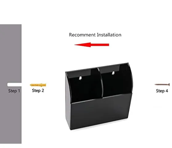 TV%20Remote%20Control%20Holder%20Wall%20Mount%20Storage%20Box%20Media%20Organizer%20Rack%20(Two%20Compartment)%20-%20Image%203