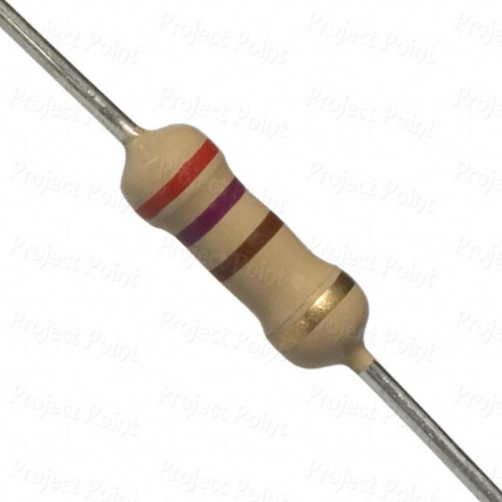 12 Pcs 270 Ω Ohm 1/4 Watt Through Hole Resistor | 270 Ohm Resistance | ±5%