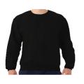 Jack Beos Plain Black Fleece Cotton Sweatshirt For Men. 
