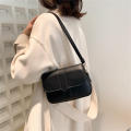 Trendy Saddle Shoulder Bag Women PU Leather Crossbody Bag Simple Solid Color Flap Messenger Bag Designer Handbags Pouch. 