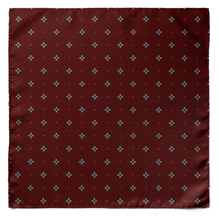Threaditionz|OXFORD MAROON SILK POCKET SQUARE|pocket squares for men