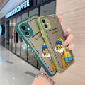 JIUMOO For OPPO A37 Case Frosted Transparent Hard Phone Case Cartoon Artistic Tiger Side Edge Casing Full Cover Camera Silicone Softcase Pattern Shockproof Protection Cases. 
