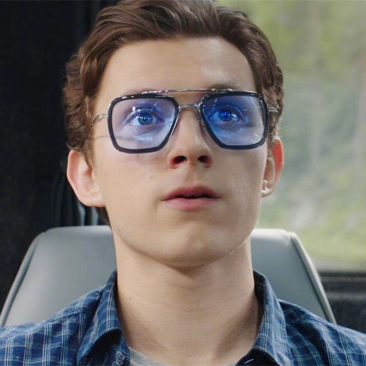 Hero Expedition Iron Man Tony Stark Spider-Man with the same glasses men's sunglasses myopia sunglasses discoloration