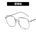 Irregular large-frame glasses frame retro myopia female round face anti-blue light plain face Korean version of the tide flat mirror. 