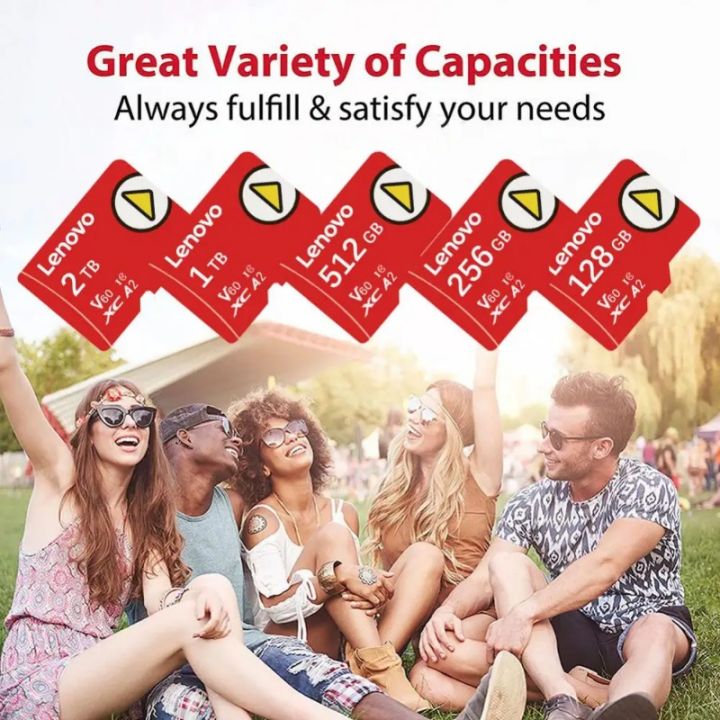 【COD+Ready Stock + FREE Shipping 】Lenovo EVO Plus Micro TF SD Card 2TB 128GB 256GB 512GB A2 V30 U3 Transfer 130MB/s Memory Card C10 U1 TF Card V10 A1 Memory Card