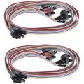 2Pcs Computer Case ATX Power on Off Reset Switch Cable with 2 LED Light Light Red Green ATX Case Front Bezel Wire,65cm. 