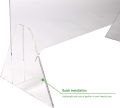 Mind Reader Acrylic Sneeze, Front Desk Cough Guard, Protective Clear Panel for Cashiers. 