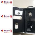 Triple H Samsung S9 Plus Case Luxury Leather Flip Cover Mate Black S9+ Wallet Card Cover Designed In London Original UU. 