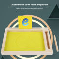 PinShang Sand Tray With Pen 36 Cards Toddler Wooden Sand Tray Toys Write Letters And Numbers Starter Educational Toys Gifts For Kids. 