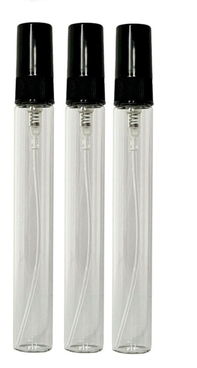 3 pcs 10ml empty Clear Glass Spray Pen for use Perfume for Essential Oil Transparent Glass Spray Bottles 10ml Tester pen refillable