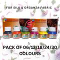 Colour Chem - Choose from a Pack of 06/12/18/24/30 colours: Colour Chem SILK Fabric Paint Plus Cotton, Organza Treatment Paints 30ml Each Bottle Available in all Colours/Shades. 