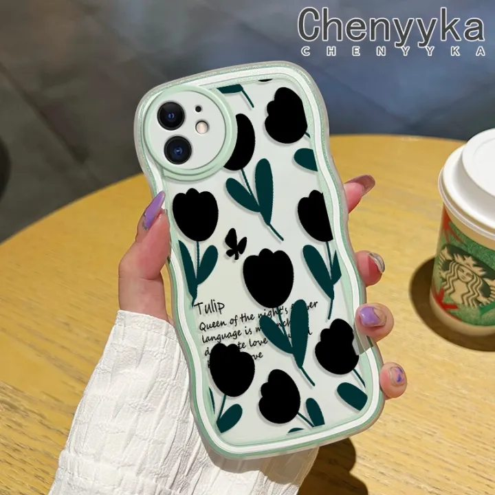chenyyka%20For%20Infinix%20Note%2011%20Case%20Fashion%20Flower%20Pattern%20Colorful%20Lovely%20Cream%20Wave%20Border%20Soft%20Clear%20Shockproof%20Phone%20Cases%20Creative%20Camera%20Transparent%20Casing%20Simple%20Gentle%20Protective%20Cover%20-%20Image%205