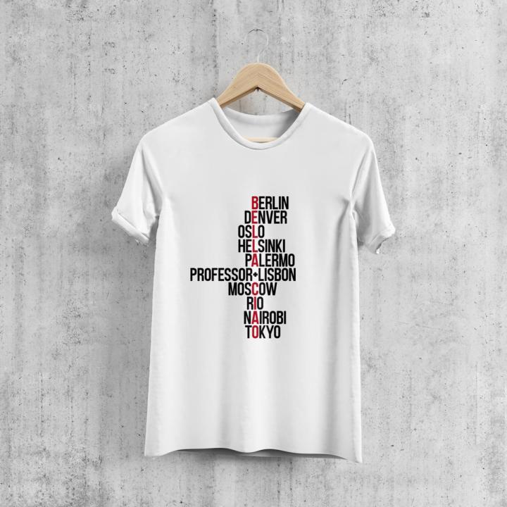 t-shirt for men and women money heist all name