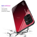 Quiberk for Samsung Galaxy A55 5G Tempered Glass Hard Case Gradient Color Back + Soft Frame Shockproof Phone Cover. 