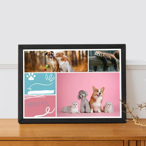 Paw-Prints Collage Frames | Customizable Frame