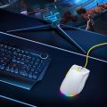 Gaming Mouse ZIDLI M85 RGB Gaming Mouse - Optical Sensor 16,000 DPI-Software Supported - 1000 Hz Polling Rate - Paracord Cable - Lightweigh (White). 