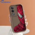 ZCSIBORUI for OPPO A3x 4G 5G A3 Pro Back Cover Spider-Man Pattern Soft Camera Protection Rubber Square Ladder Phone Case. 