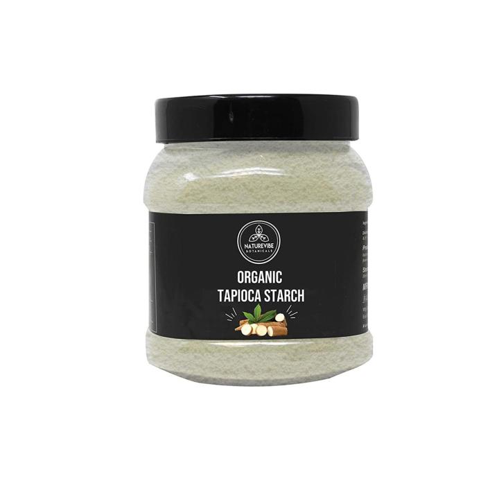 Naturevibe Botanicals Tapioca Starch Powder - 200gm | Cassava Starch [Packaging May Vary]