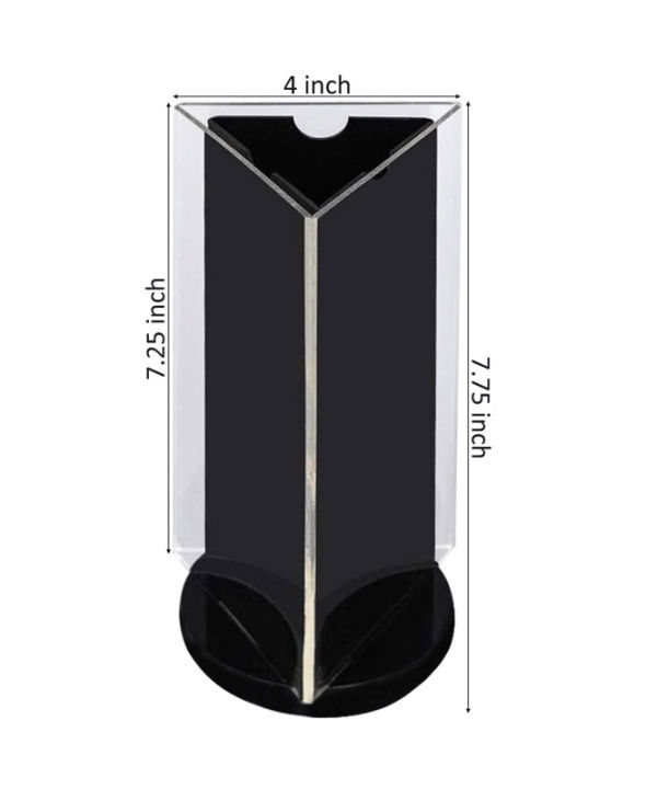Rotating Tri Flyer Display 360 Degree Rotating Acrylic Display Holder Sign Three Sided Hotel Menu ...