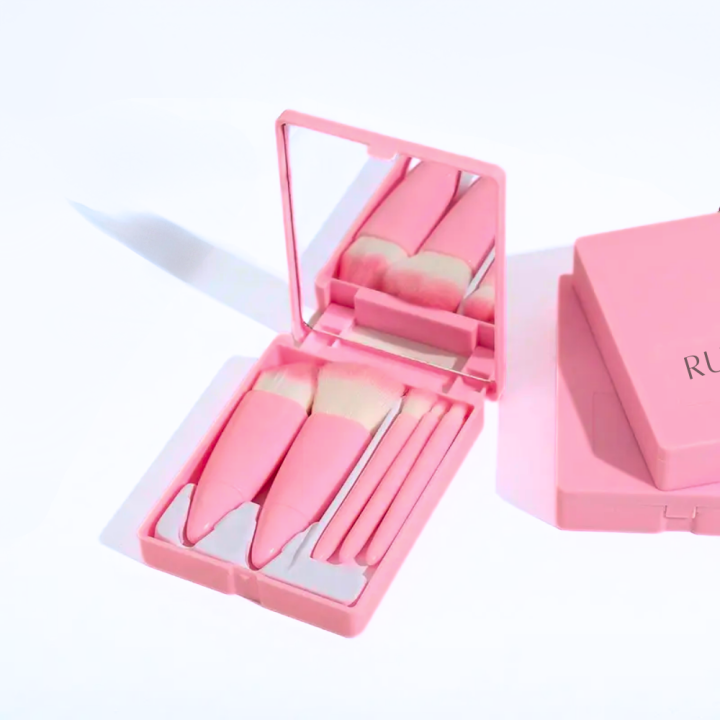 5PCS Korean Super Soft Concealer Cosmetic Set Travel Brush Set Makeup Eye Shadow Multi Colour Eyelash Mini Makeup Brushes Set