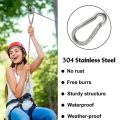 4Pcs M6 Spring Snap Hooks Heavy Duty Stainless Steel 304 Swing Set & 6Pcs Stainless Steel Spring Snap Hook Carabiner. 