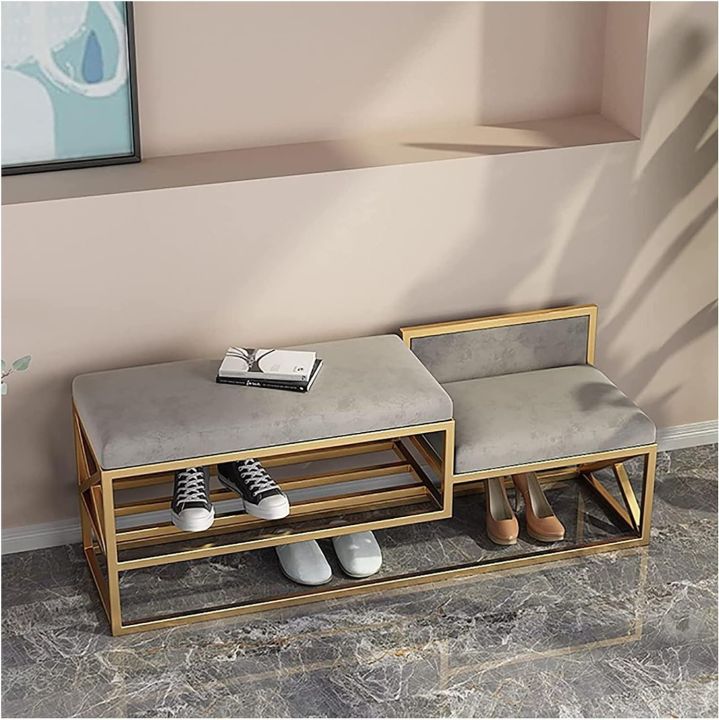 Grey%20Tufted%20Bench%20-%20Shoe%20Bench%20with%202%20Comfortable%20Seats%20-%20Shoe%20Storage%20Organizer%20Tier%20Entryway%20Shoe%20Bench%20Organizing%20Rack%20with%20Velvet%20Cushion%20-%20Entryway%20Bench%20with%20Shoe%20Changing%20Stool%20-%20Perfect%20Corner%20Bench%20for%20Small%20Spaces%20and%20Narrow%20Storage%20Solutions%20-%20Image%206