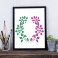 16 Pieces Leaves Stencil Reusable Sheet Painting Stencil Wall Stencil. 