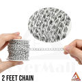 2 Feet Extension Chain Steel Cross O Chain Handmade Necklace Bracelet Extender Tail Basic Bulk Chains for Women DIY Jewelry Making Supplies. 