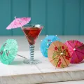 Pack of 25 - Cocktail Paper Umbrella Picks for Food Decor (Cocktail Umbrella Pick) - Cake Sweets Decoration Picks. 
