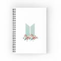 BTS NOTE BOOK WITH BEAUTIFUL THEME AND LIGHT COLORS-CUSTUMIZATION AVAILABLE. 
