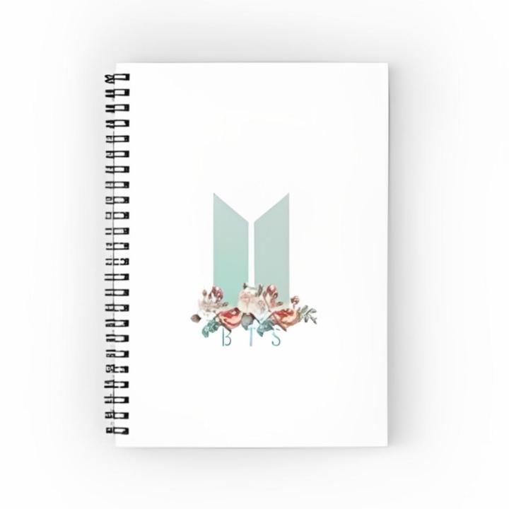 BTS NOTE BOOK WITH BEAUTIFUL THEME AND LIGHT COLORS-CUSTUMIZATION AVAILABLE