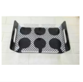 6/4 Slot Tray for Non Slip Serving of Coffee ,Tea ,Drinks Easy Grip Elegant Shiny Look Acrylic Glass Holder, Black/White One Size. 