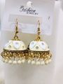 Jhumka Earrings for Girls & Women – Traditional Elegant Pearl Drop Style. 