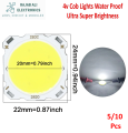 (Pack of 5/10) - Ultra Super Brights 3V-5V 5W COB LED Strip Light Super Bright Lamp Chip Pure White. 